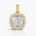 Aurelle Cushion Halo Diamond Pendant