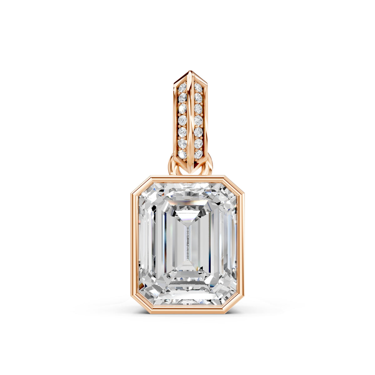Aurelia Emerald-Cut Diamond Pendant