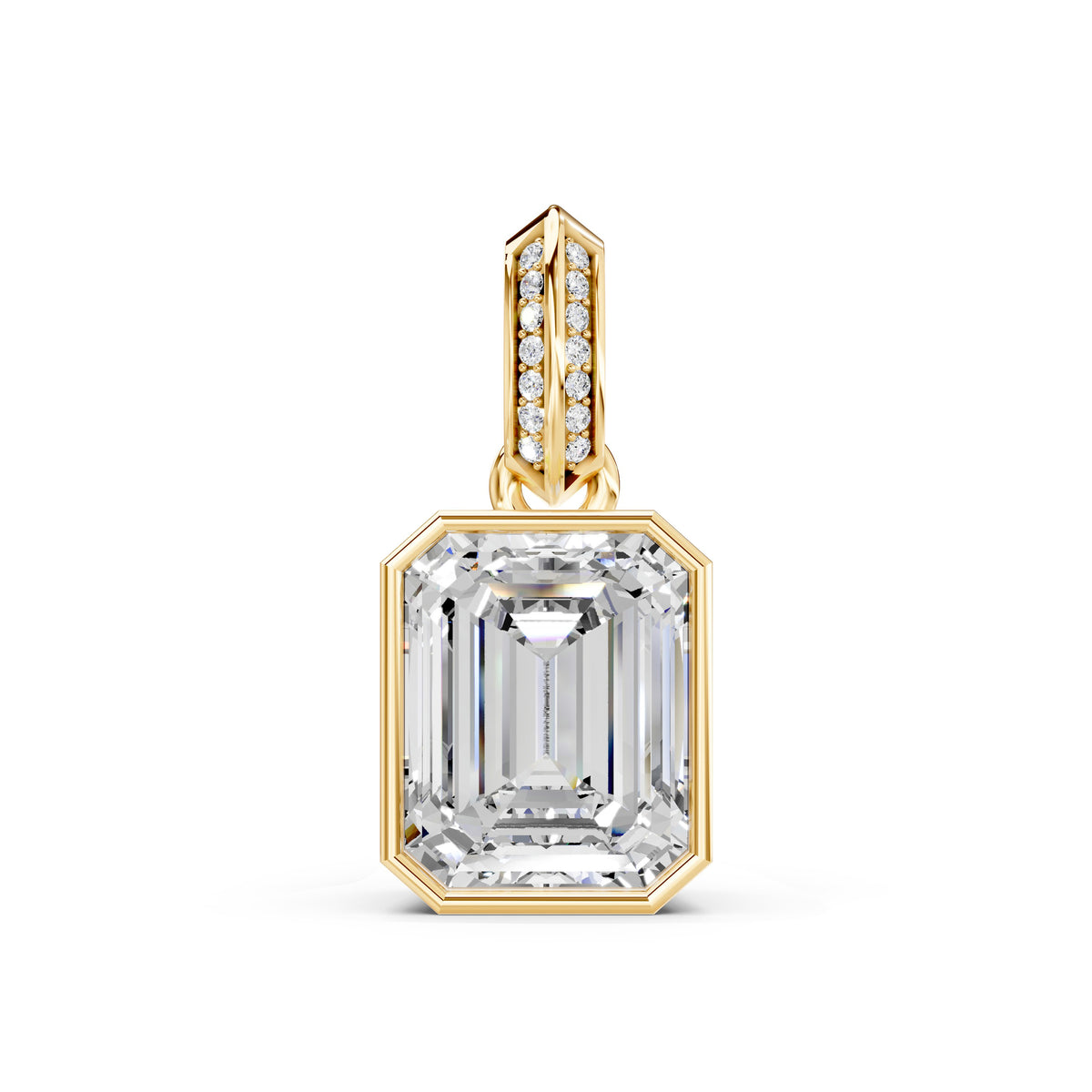 Aurelia Emerald-Cut Diamond Pendant