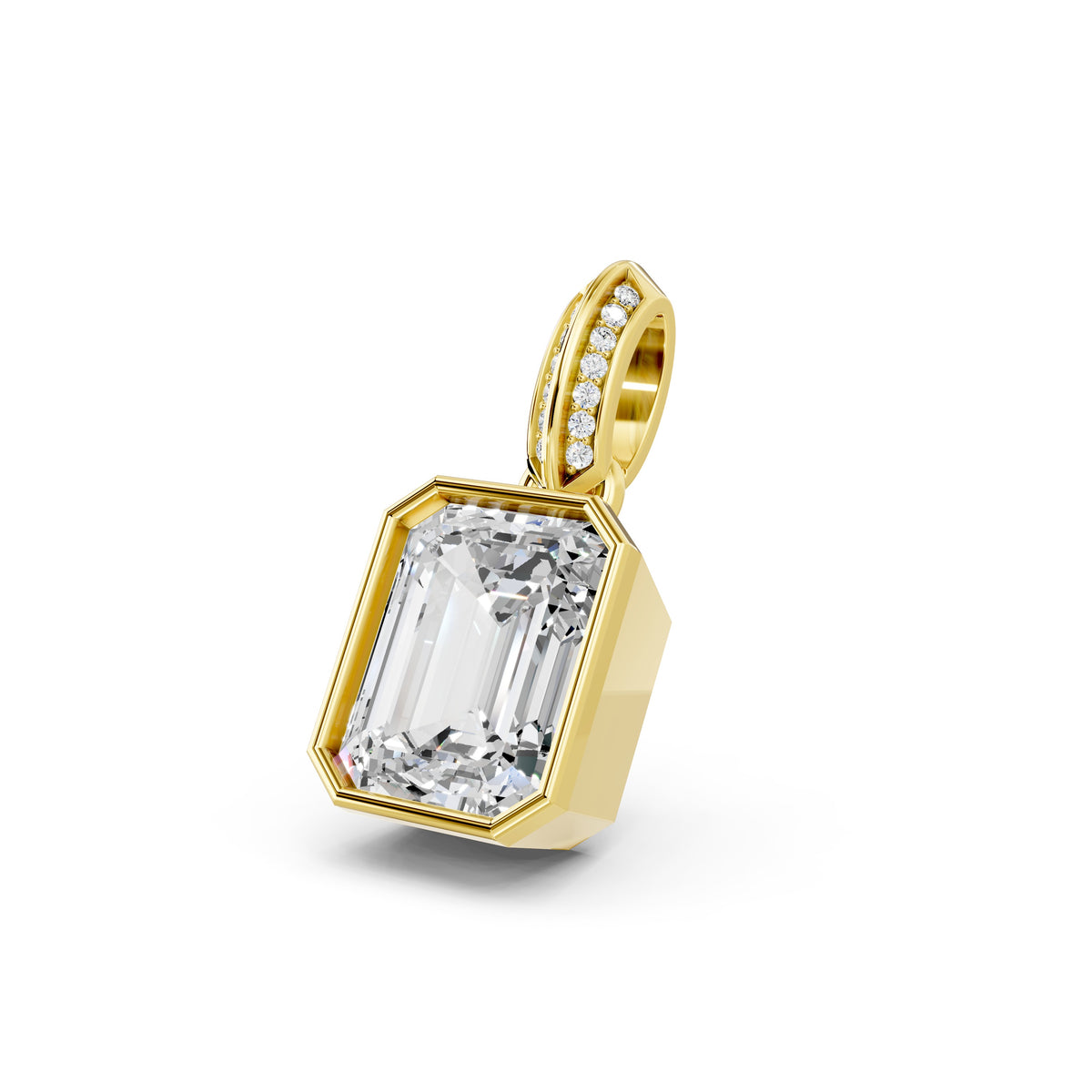 Aurelia Emerald-Cut Diamond Pendant