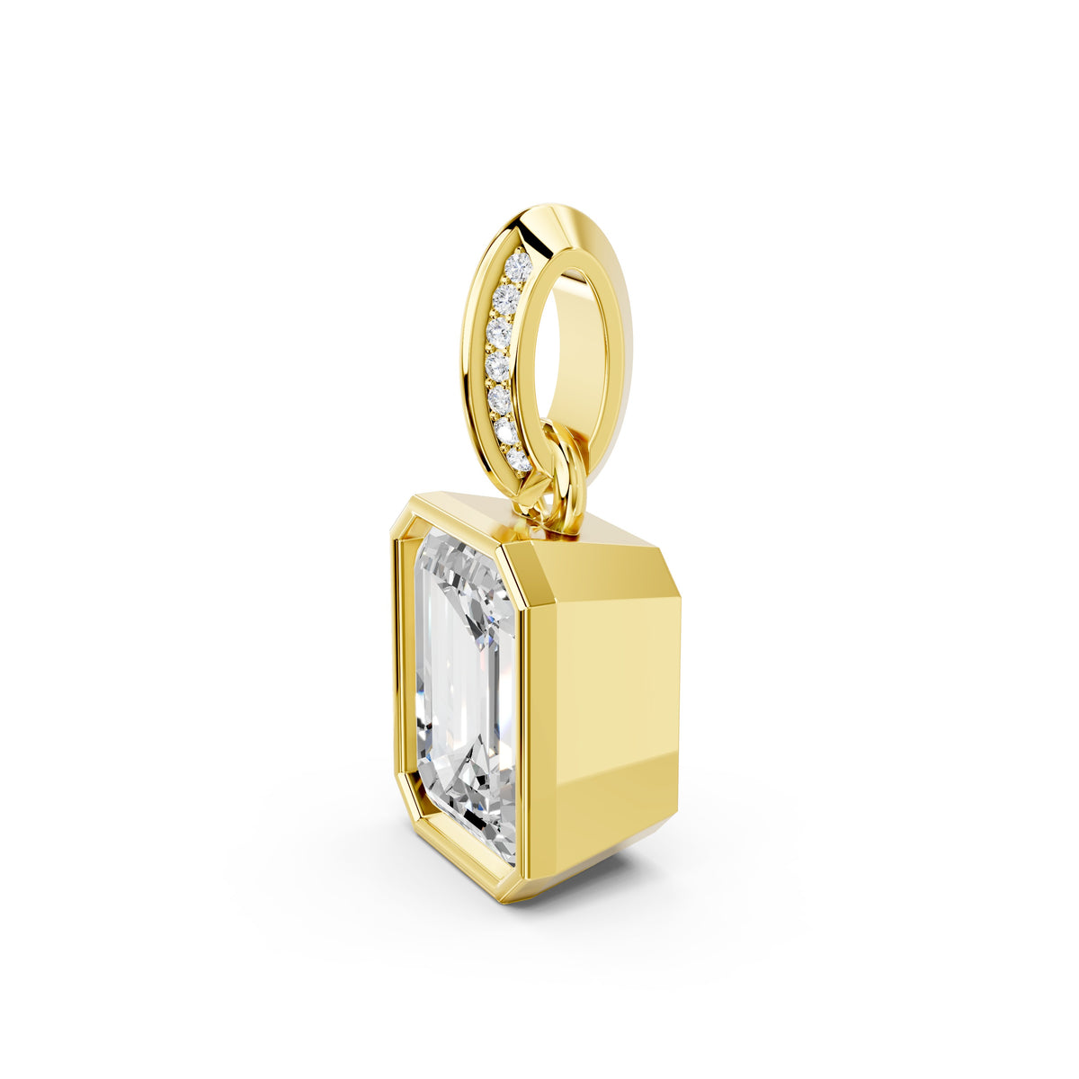 Aurelia Emerald-Cut Diamond Pendant