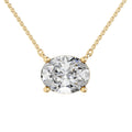 Ayla Oval Diamond Solitaire Pendant Necklace