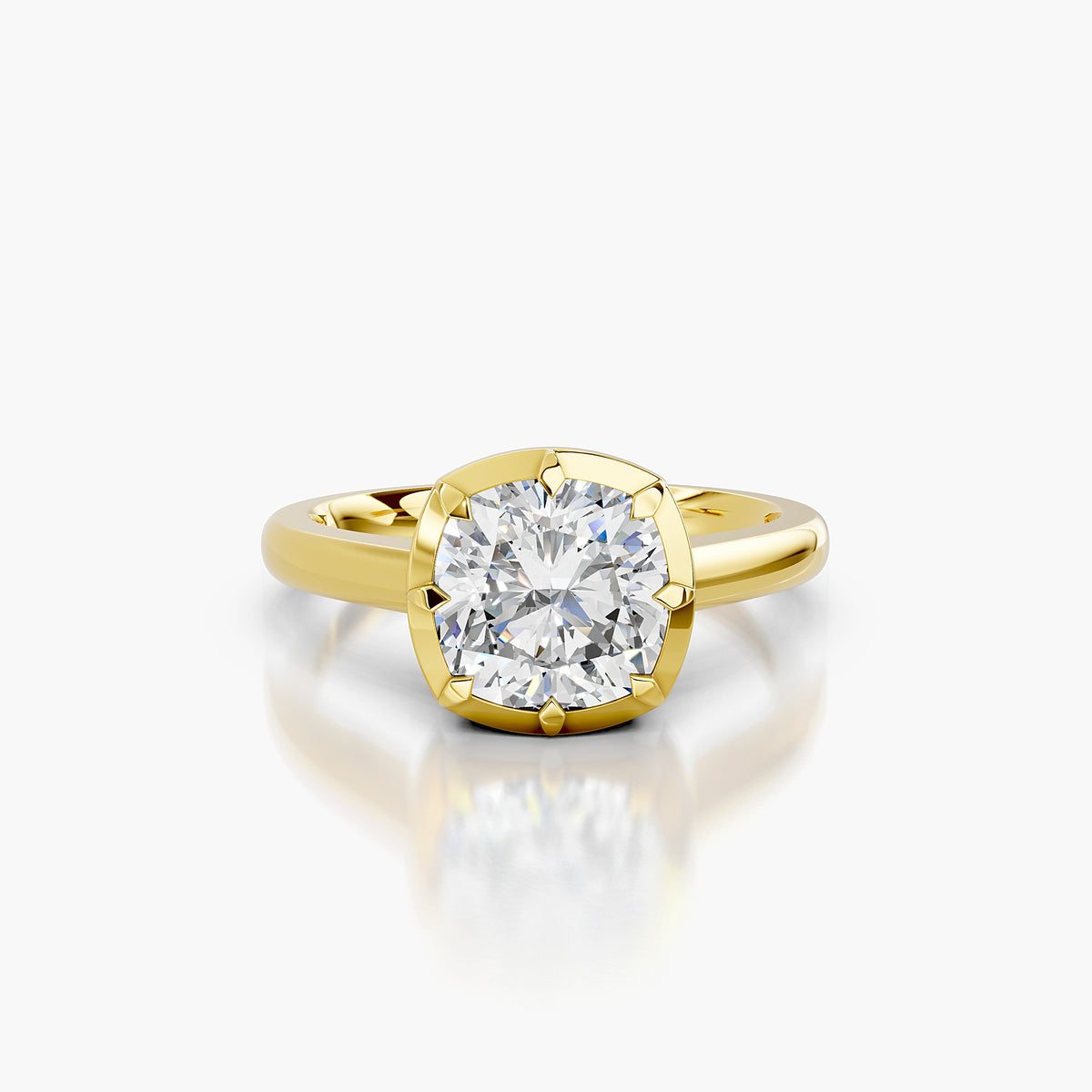 Crown Frame Solitaire Ring