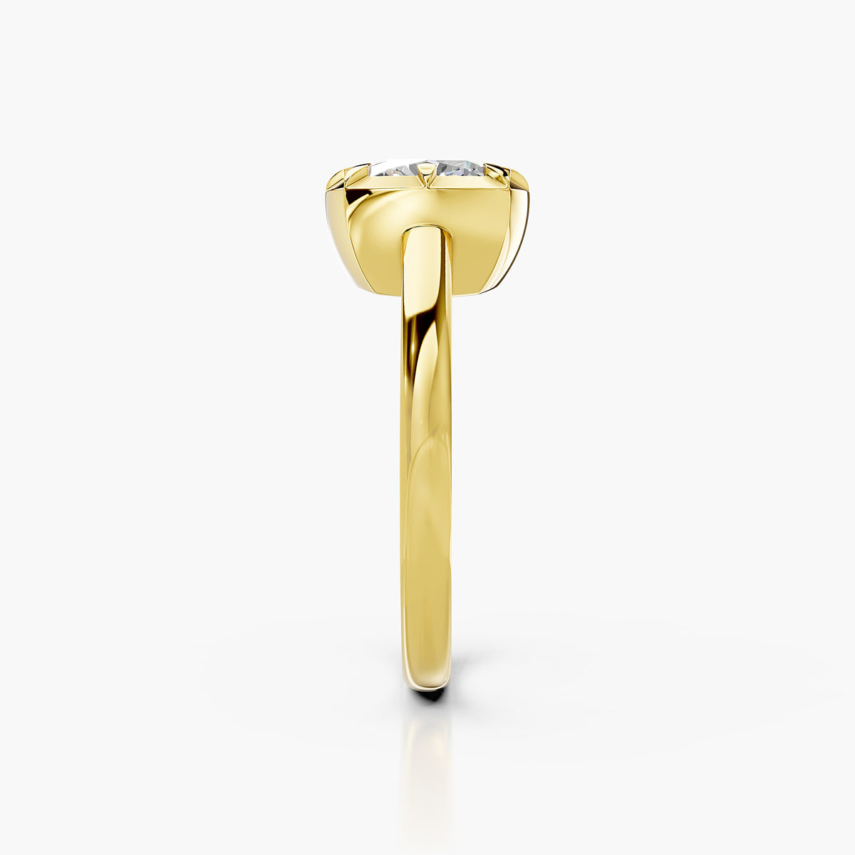 Crown Frame Solitaire Ring