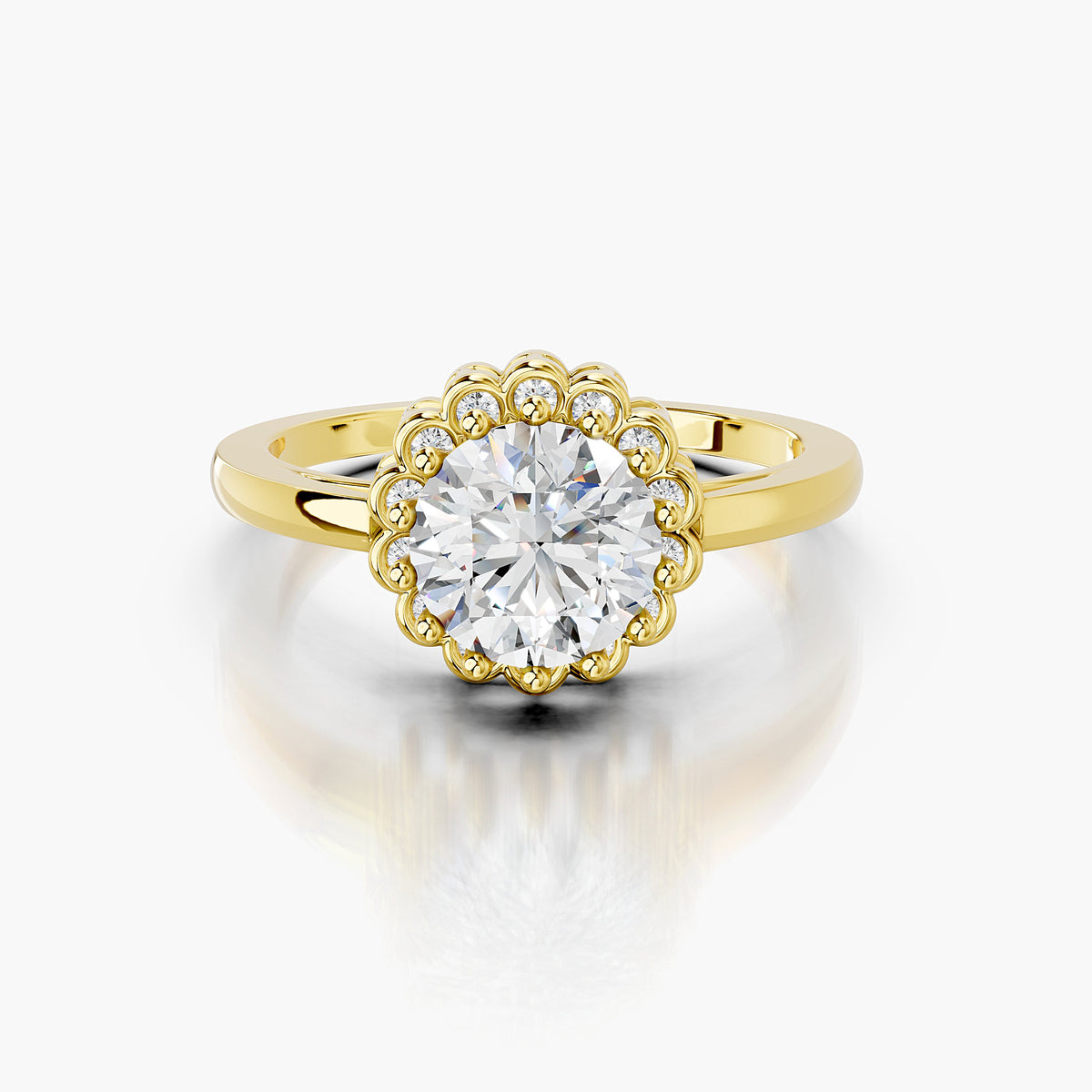 Petal Halo Ring