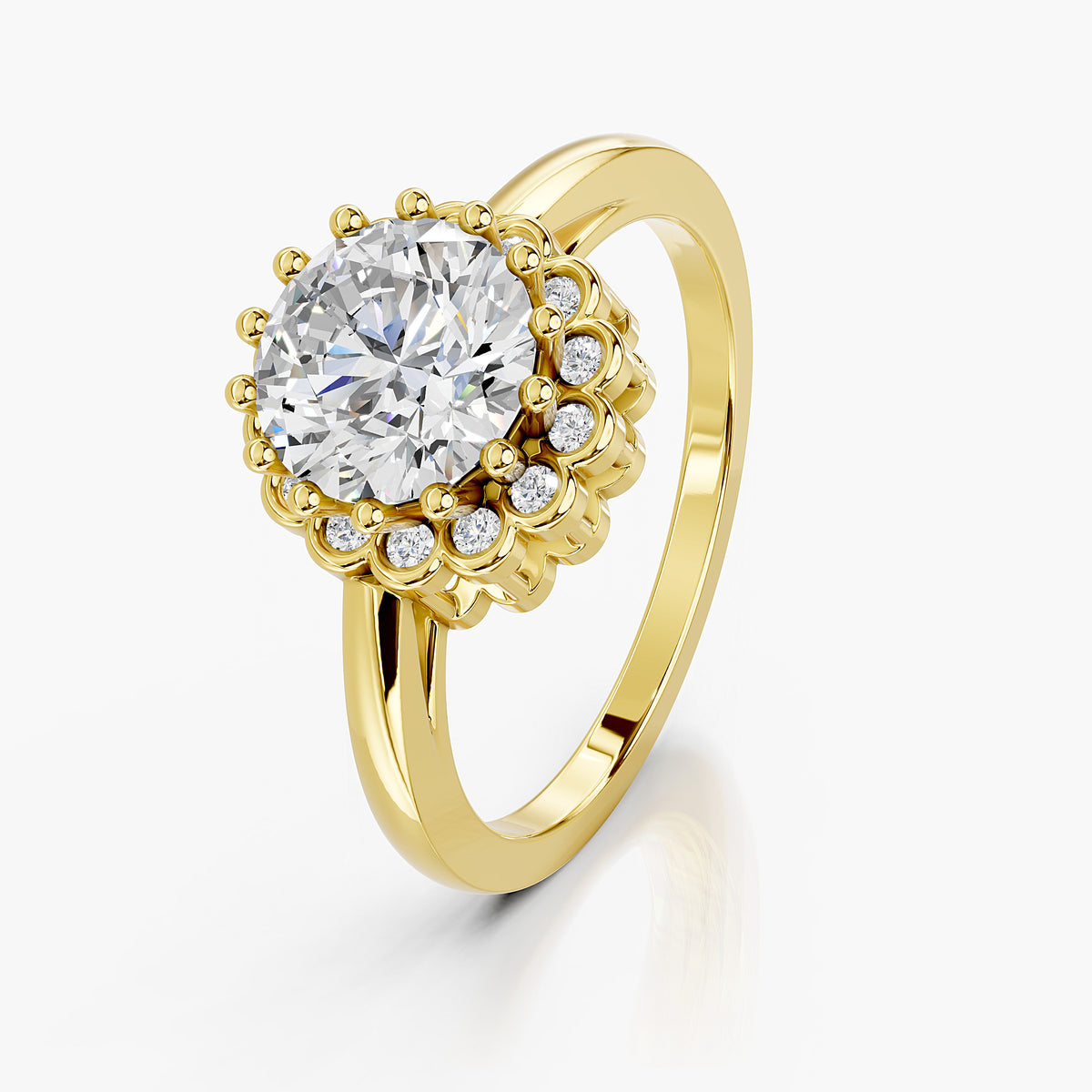 Petal Halo Ring