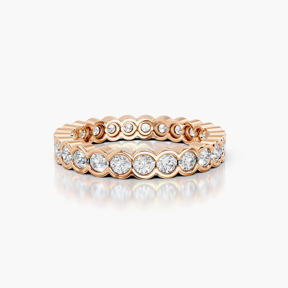 Sculpted Halo Eternity Band