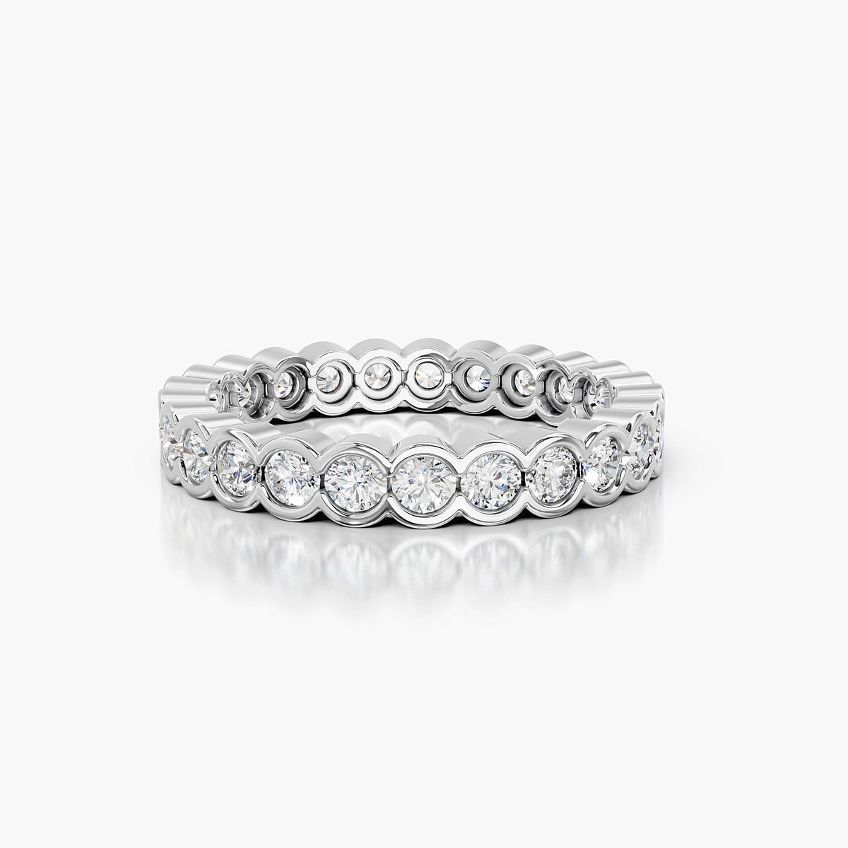 Sculpted Halo Eternity Band