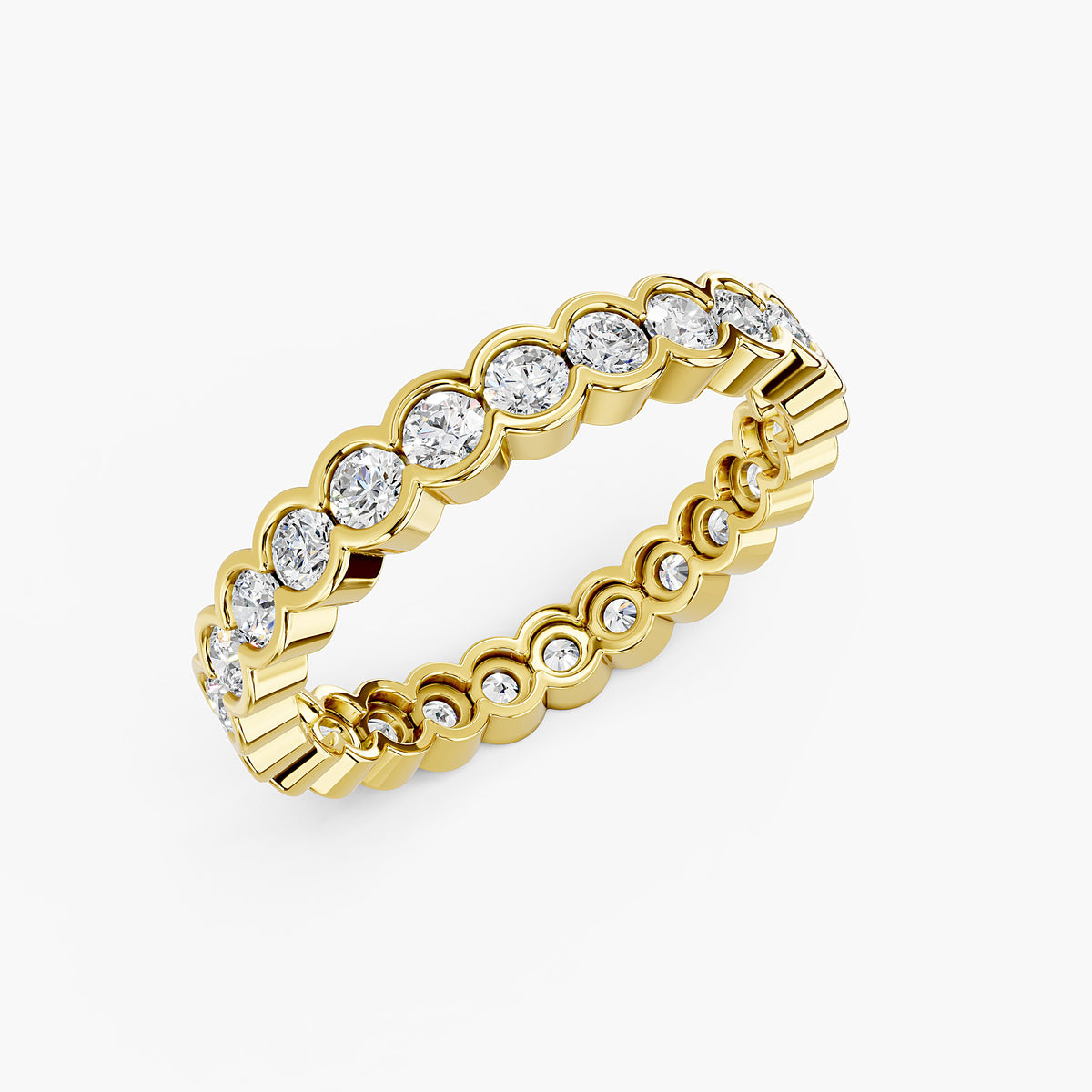 Sculpted Halo Eternity Band
