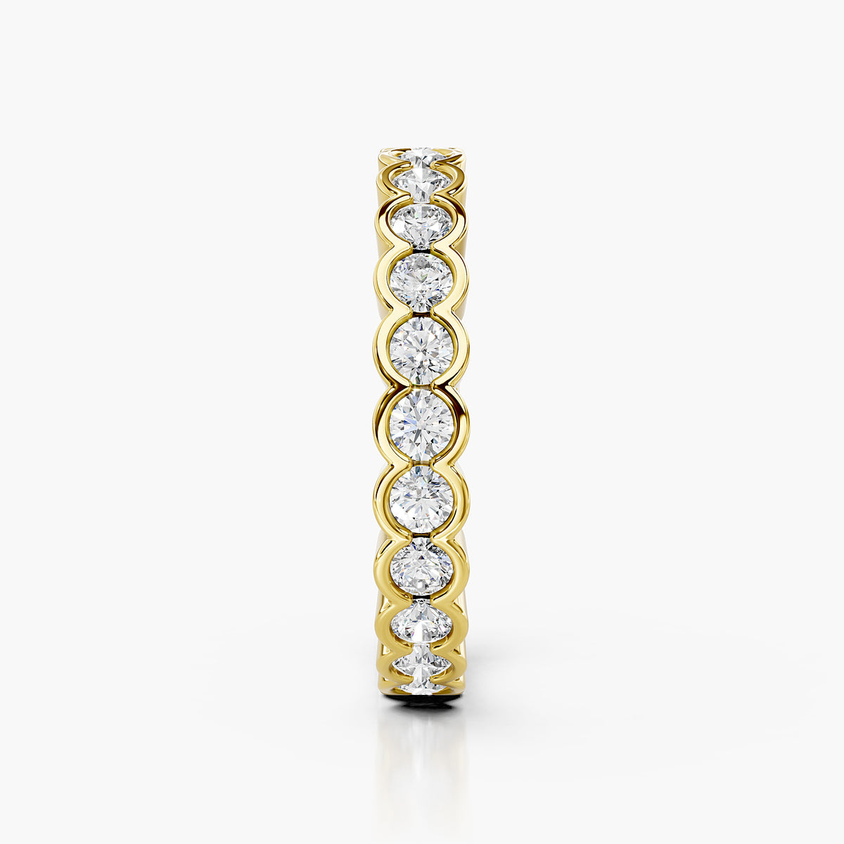 Sculpted Halo Eternity Band