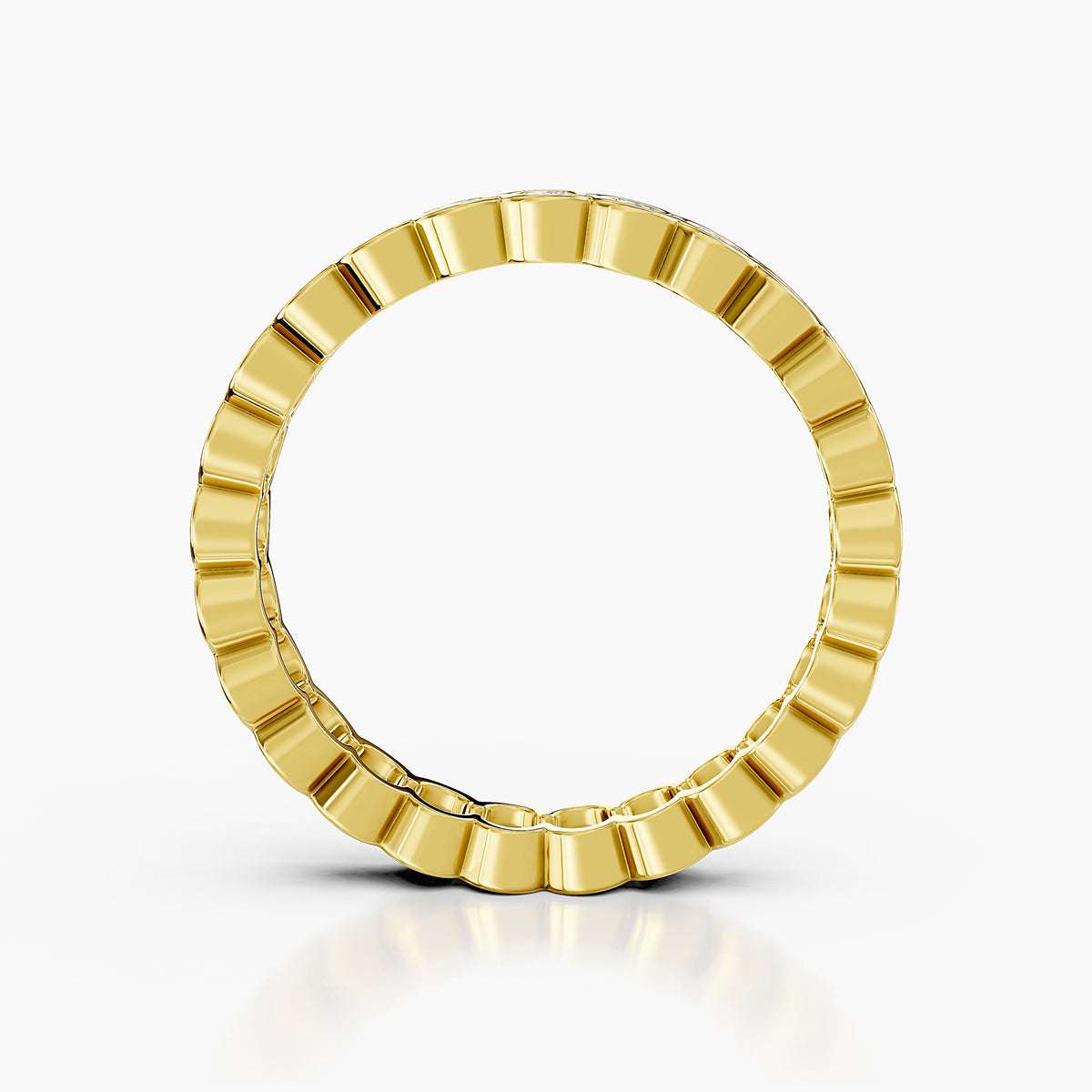 Sculpted Halo Eternity Band