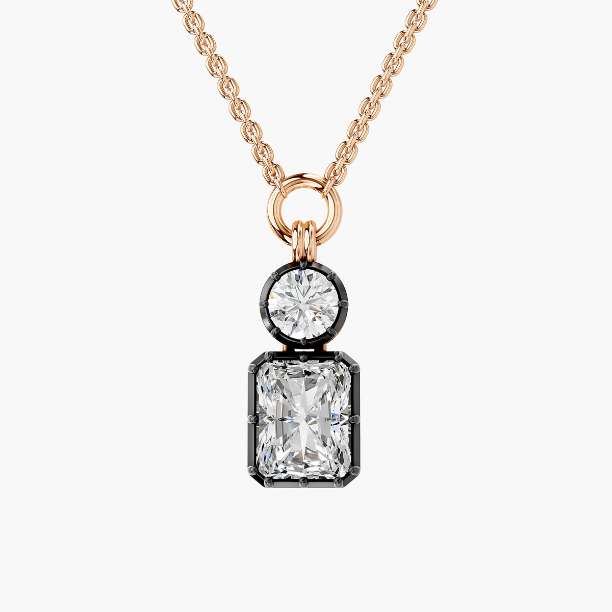 Elara Two-Stone Diamond Pendant