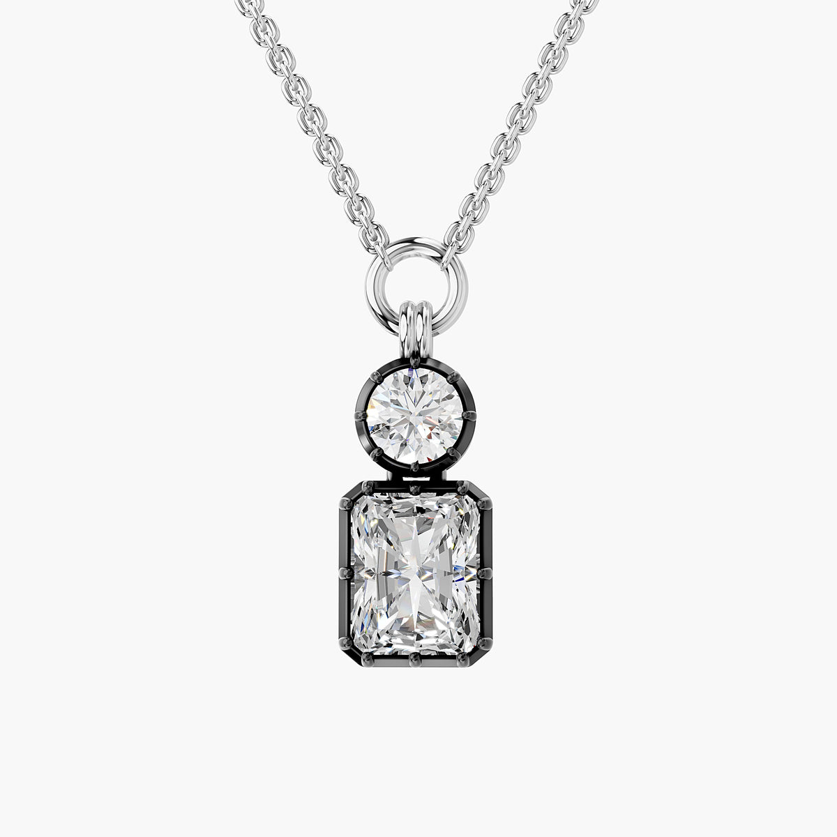Elara Two-Stone Diamond Pendant