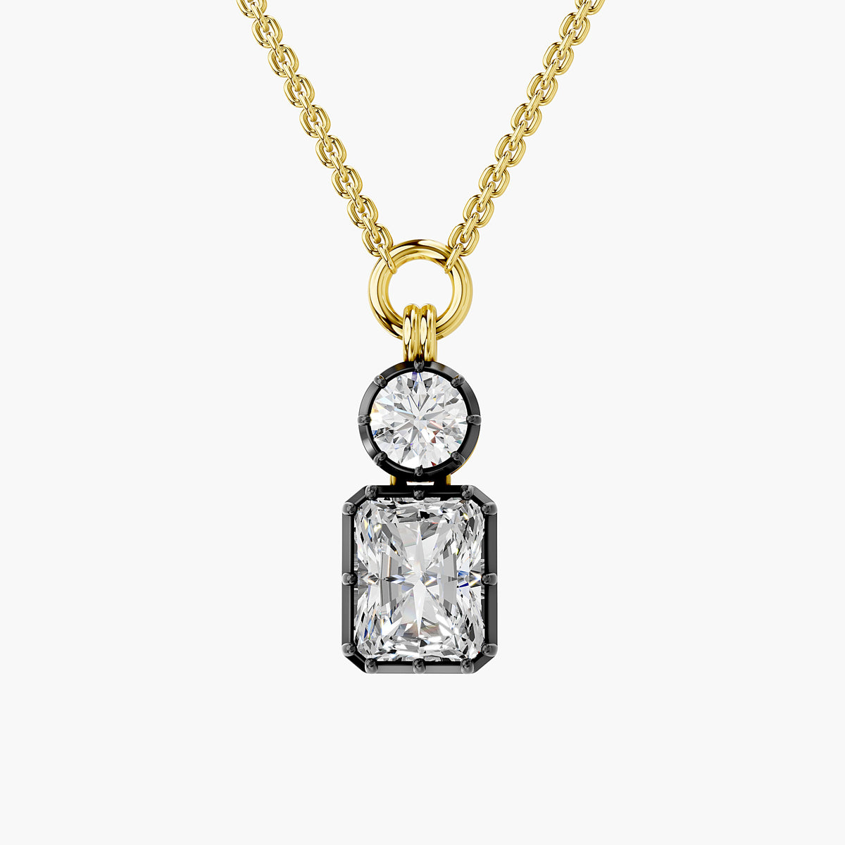 Elara Two-Stone Diamond Pendant