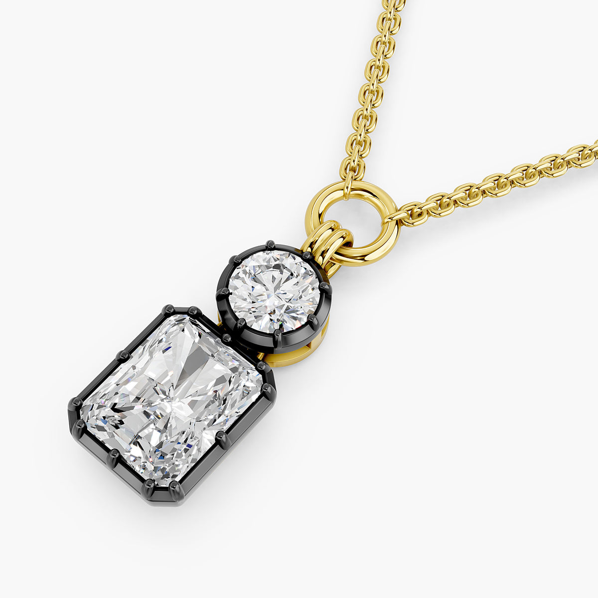 Elara Two-Stone Diamond Pendant