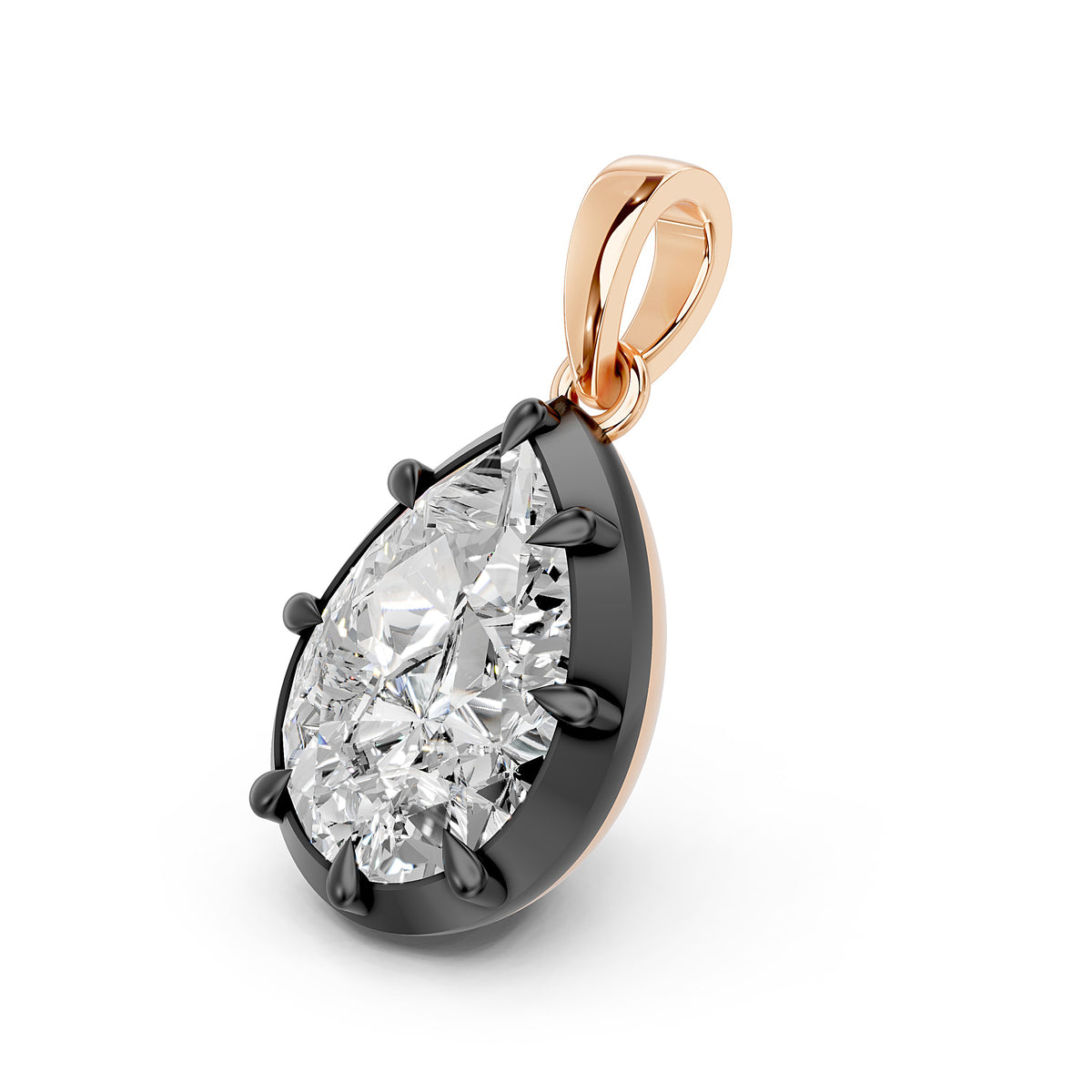Pearlina Pear Diamond Pendant