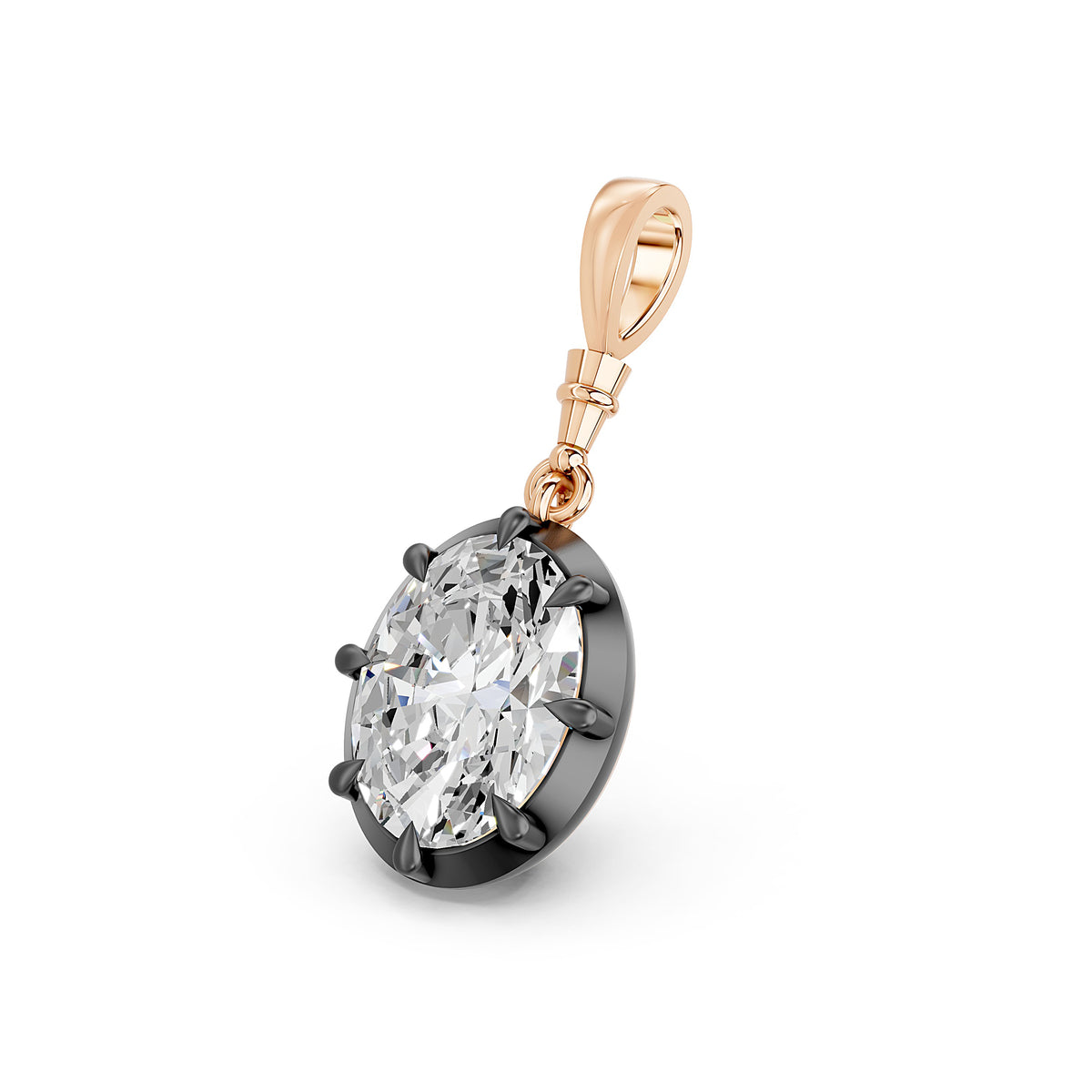 Odette Oval Diamond Pendant