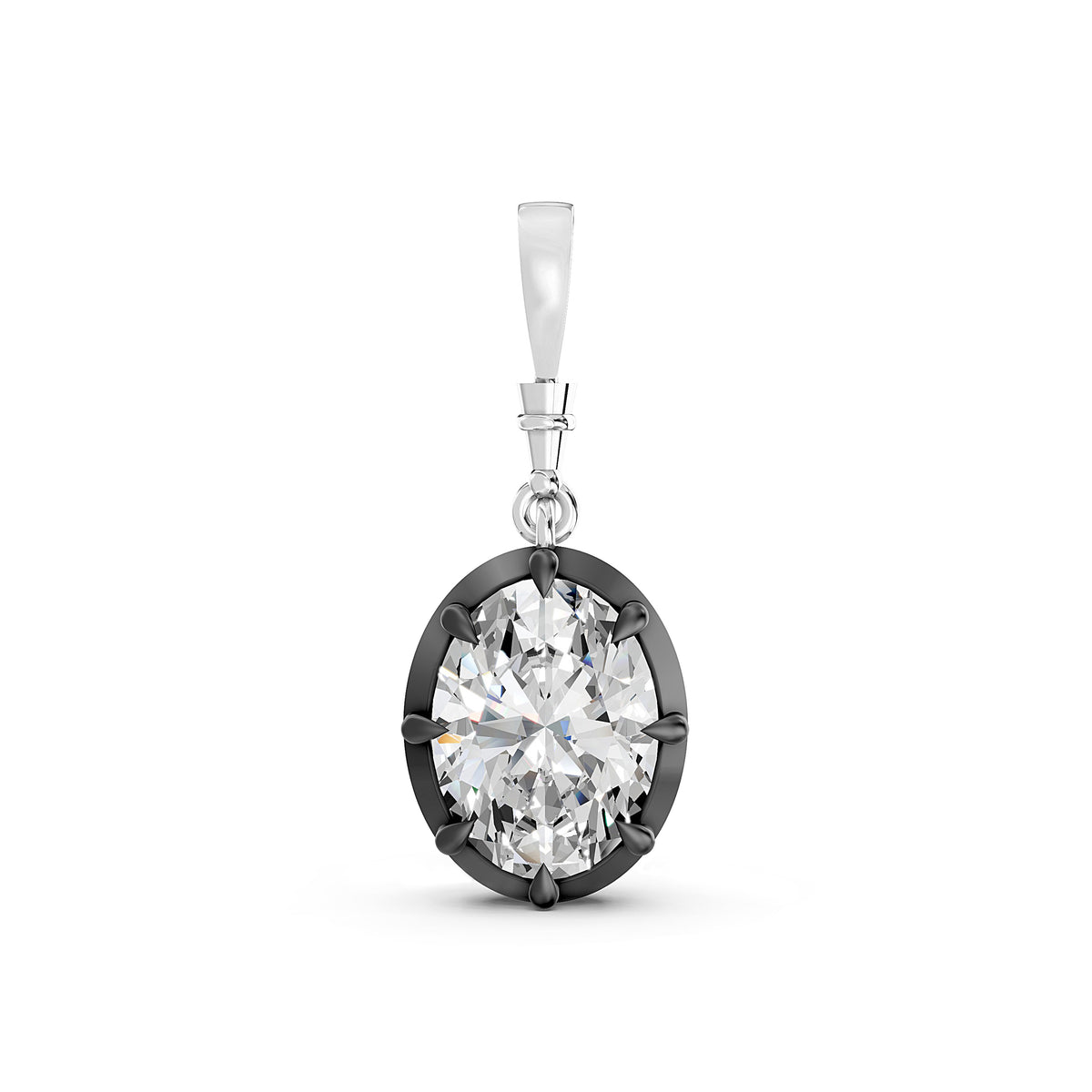Odette Oval Diamond Pendant