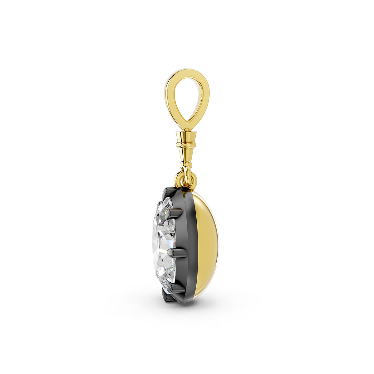 Odette Oval Diamond Pendant