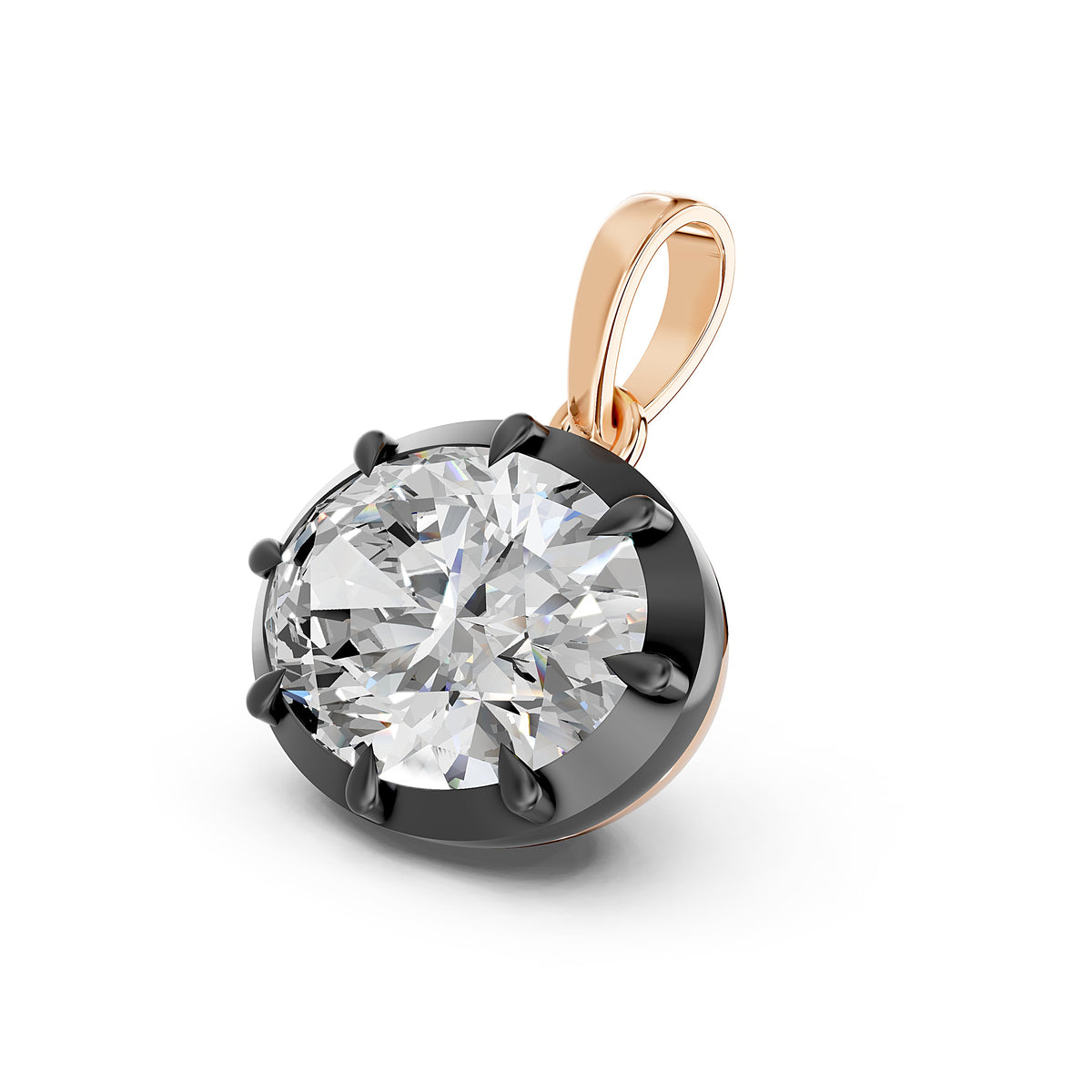 Ophelia East-West Oval Diamond Pendant