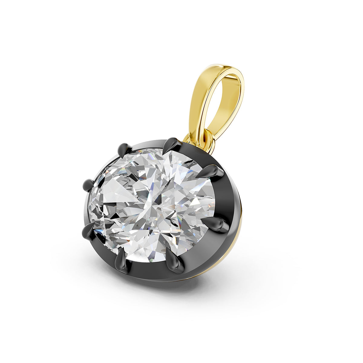 Ophelia East-West Oval Diamond Pendant