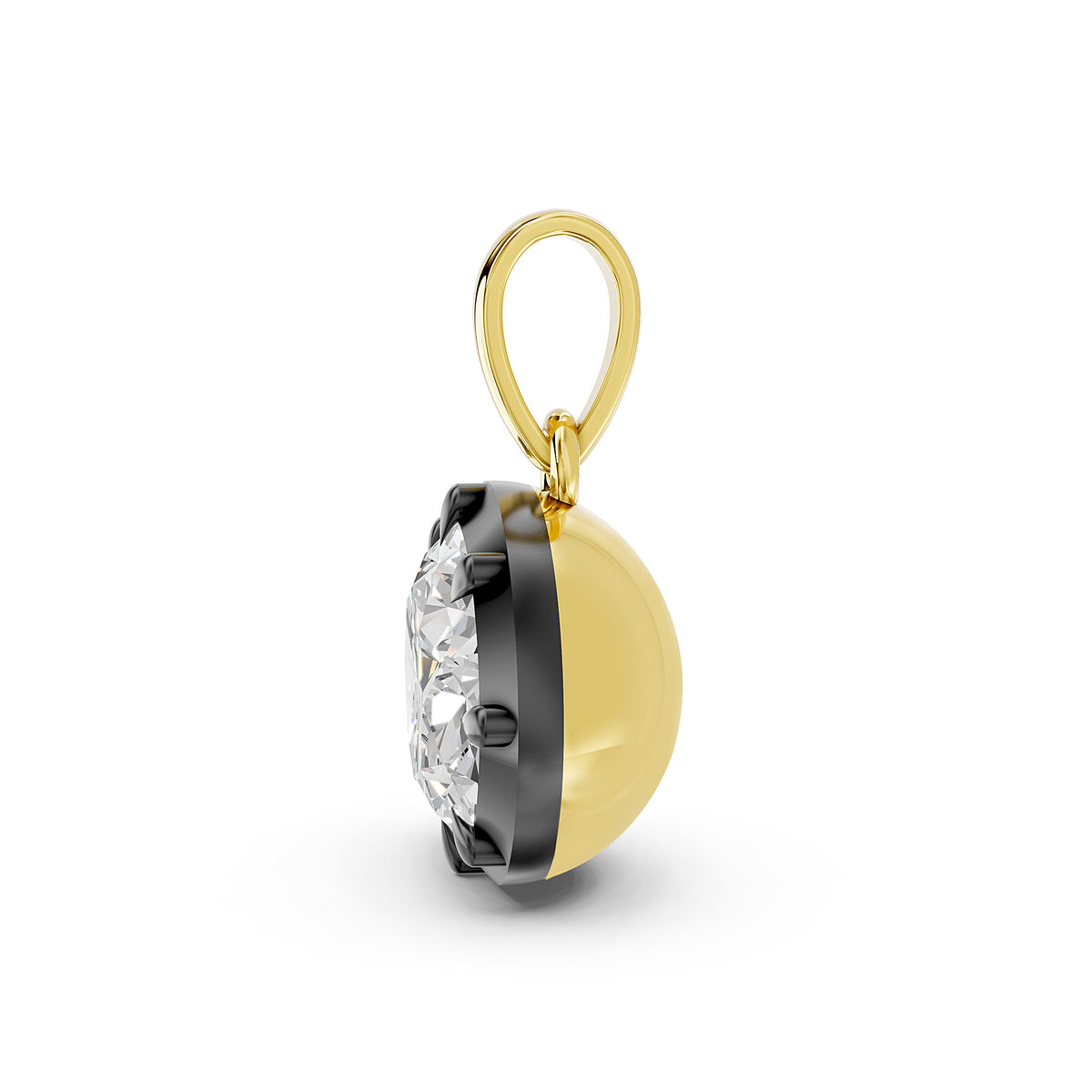 Ophelia East-West Oval Diamond Pendant