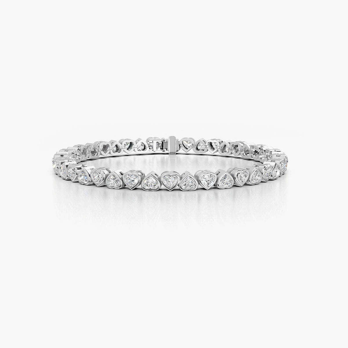 Amora Heart Diamond Tennis Bracelet