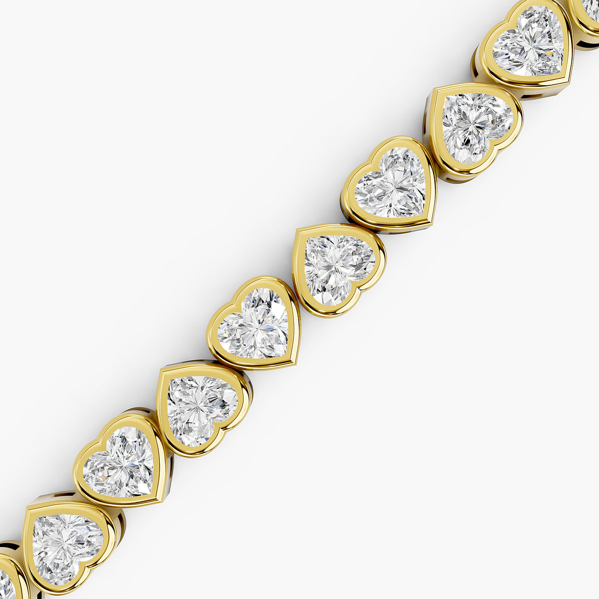 Amora Heart Diamond Tennis Bracelet
