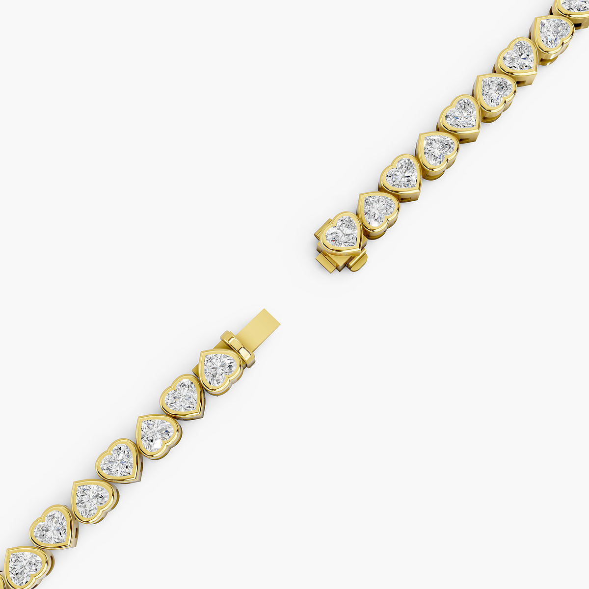 Amora Heart Diamond Tennis Bracelet