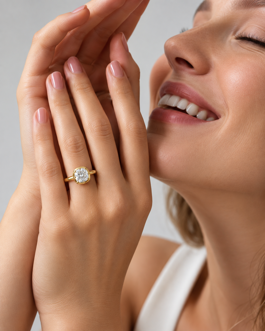 Crown Frame Solitaire Ring