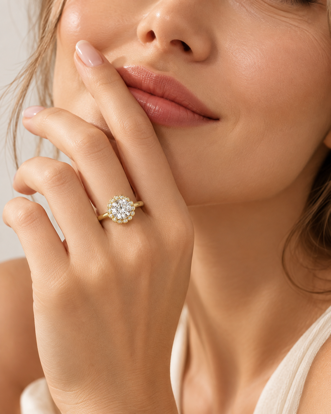 Petal Halo Ring