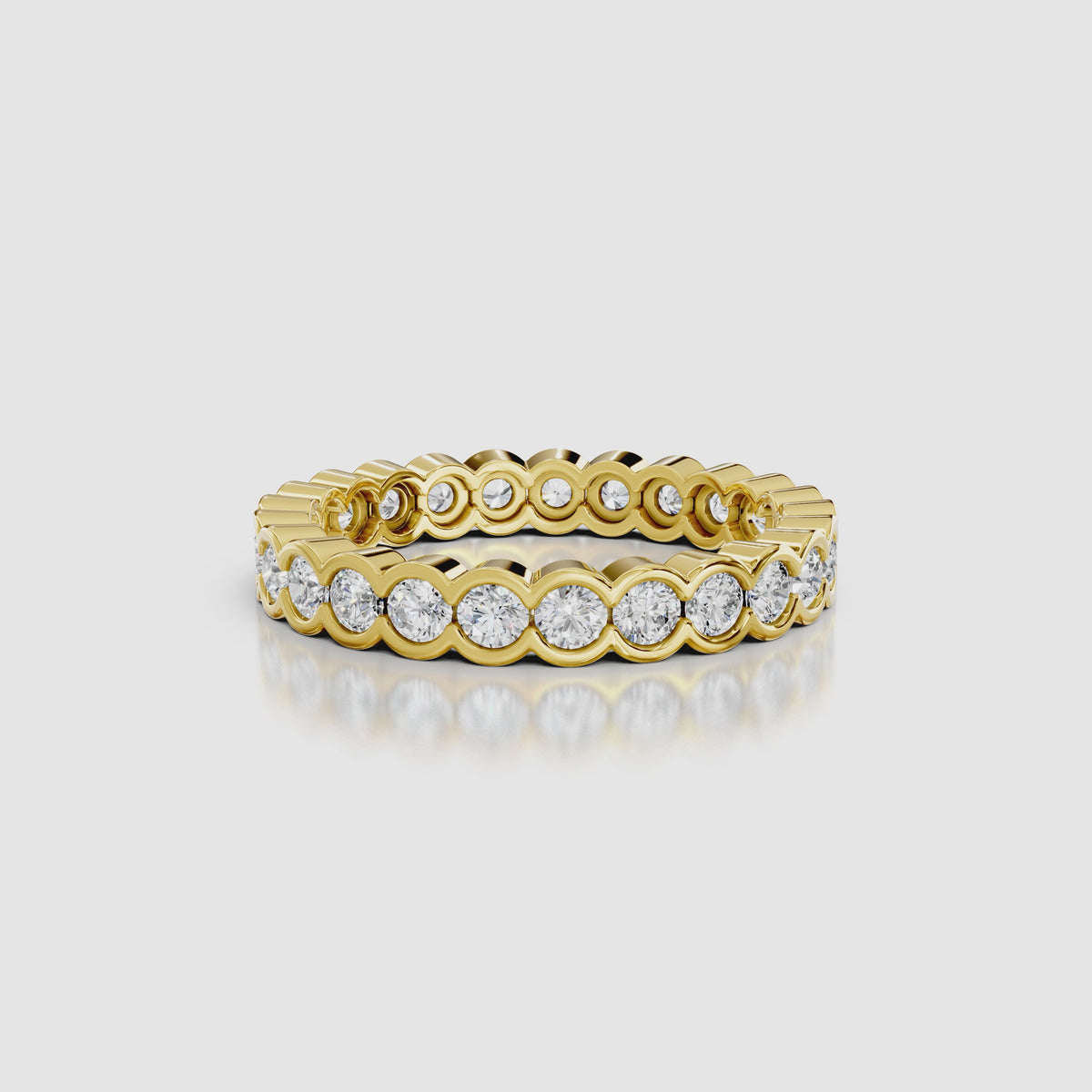Sculpted Halo Eternity Band