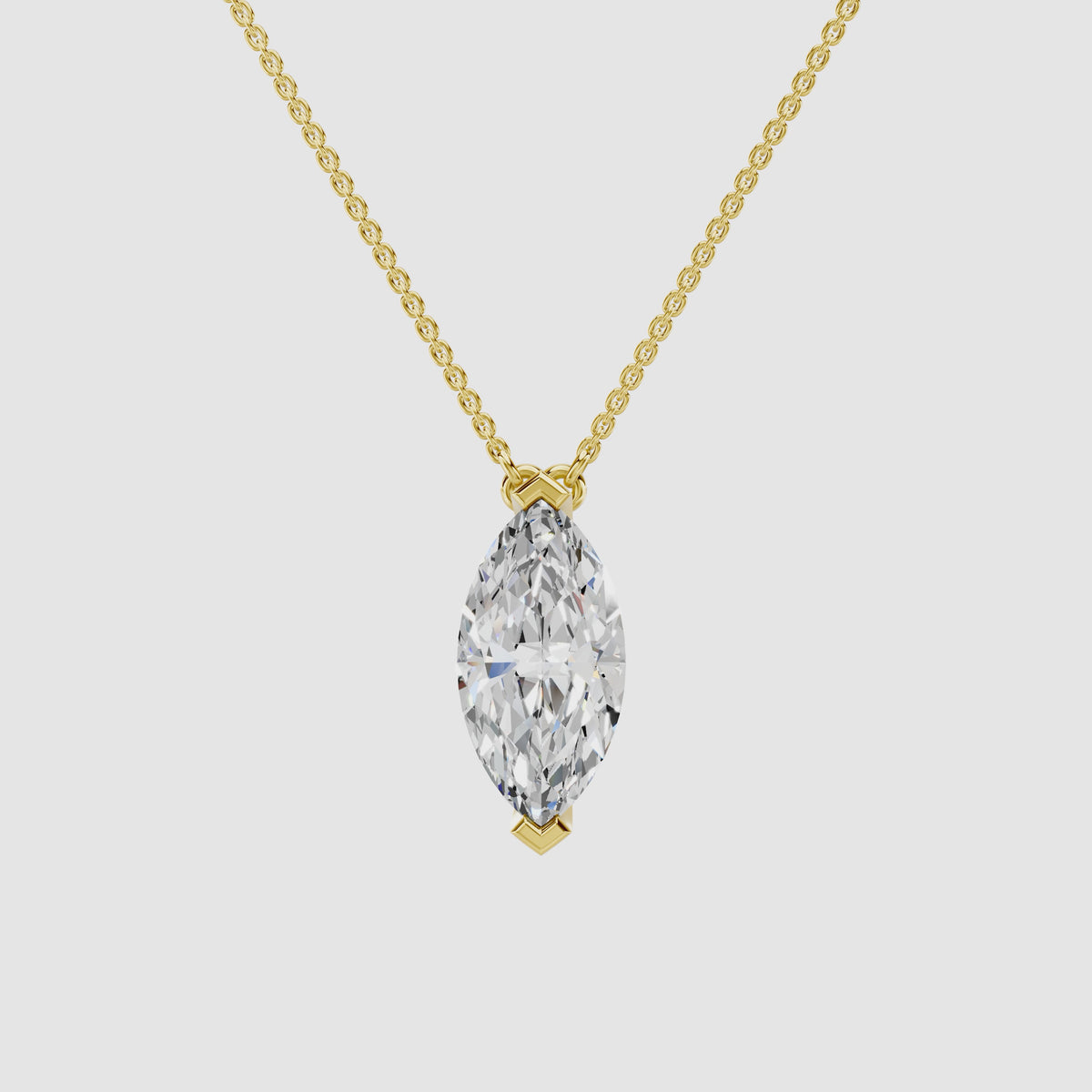 Marquise Chevron Pendant