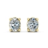 Solid Gold 0.40 CT.T.W Oval-Cut Diamond Solitaire Stud Earrings