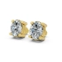Solid Gold 0.40 CT.T.W Oval-Cut Diamond Solitaire Stud Earrings