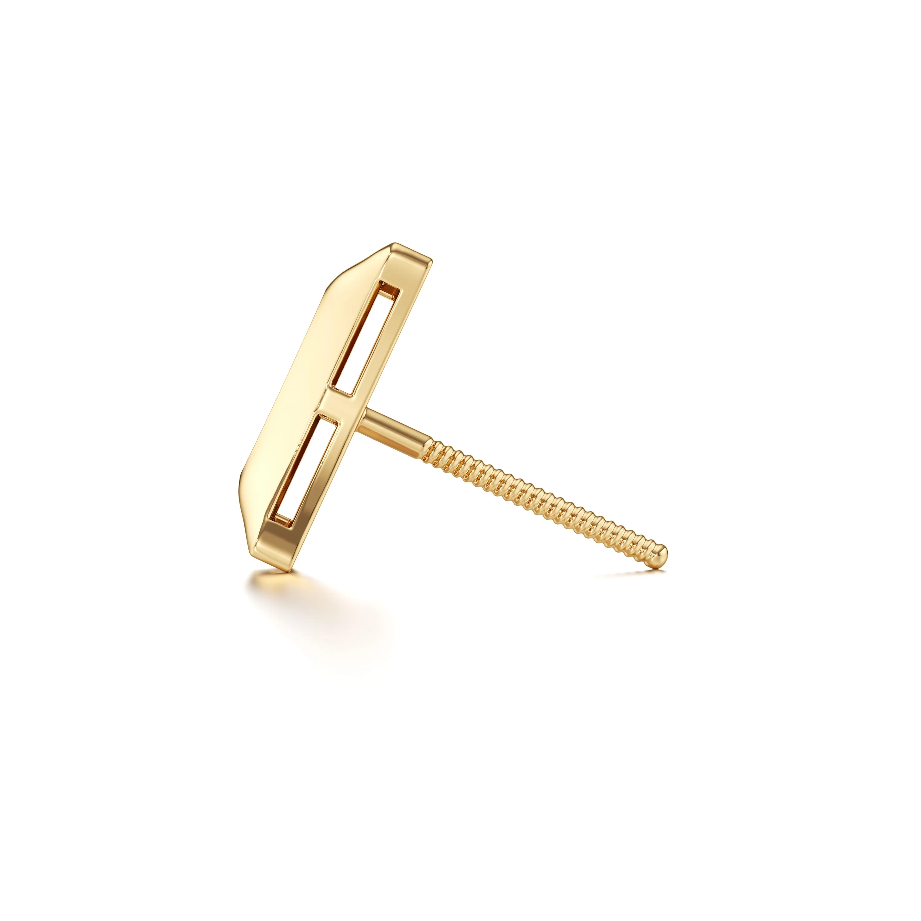 Gold Cushion Shaped Diamond Pavé Stud Earrings