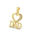 Solid Gold 'DAD' Pendant with Heart Design and 0.13 CT.T.W Sparkling Diamonds - A Perfect Gift for Dad