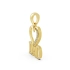 Solid Gold 'DAD' Pendant with Heart Design and 0.13 CT.T.W Sparkling Diamonds - A Perfect Gift for Dad