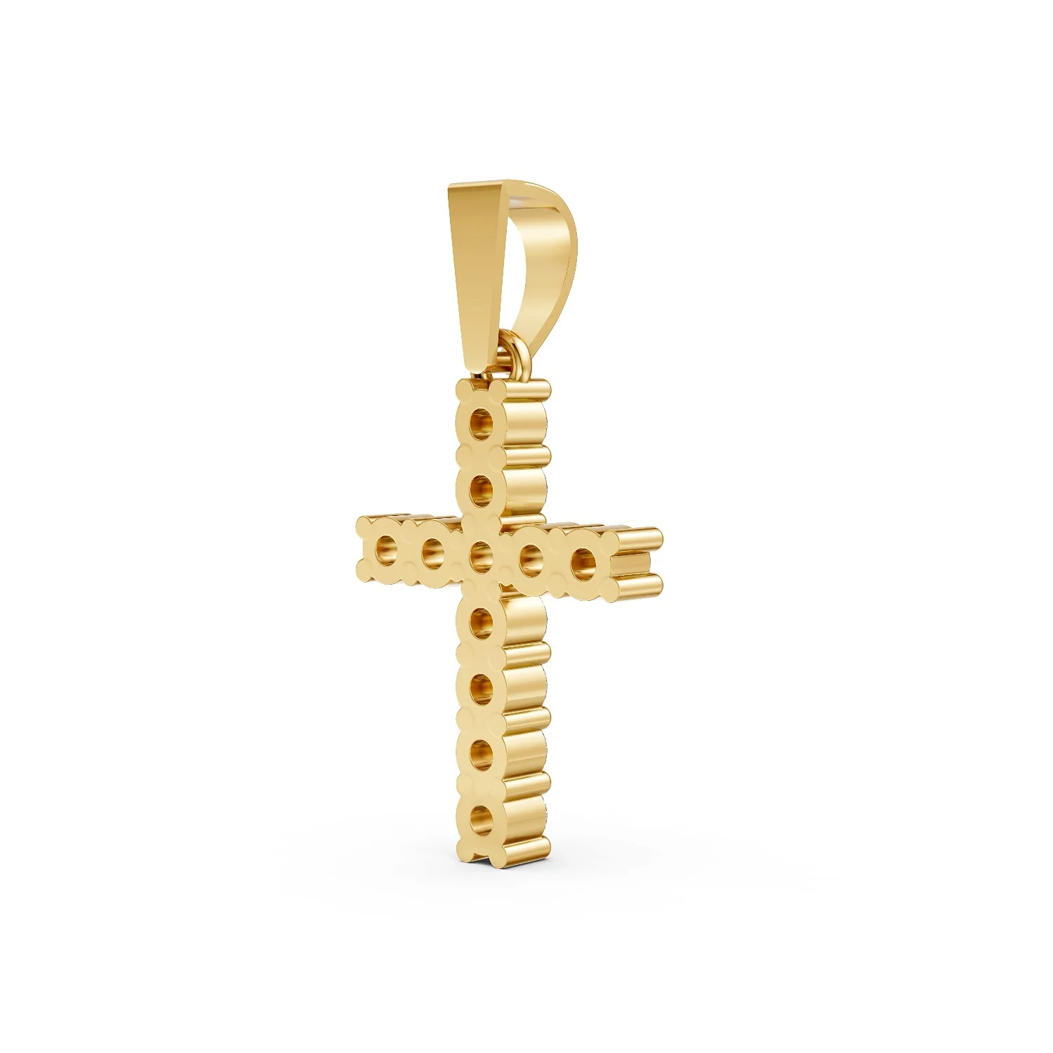 Classic Cross pendant with 0.95 CT.T.W Round Diamond
