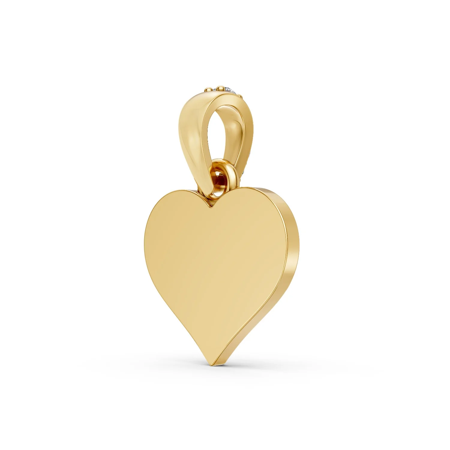 0.61 CT.T.W Round Diamond Iced Out Heart Shaped Pendant For Her