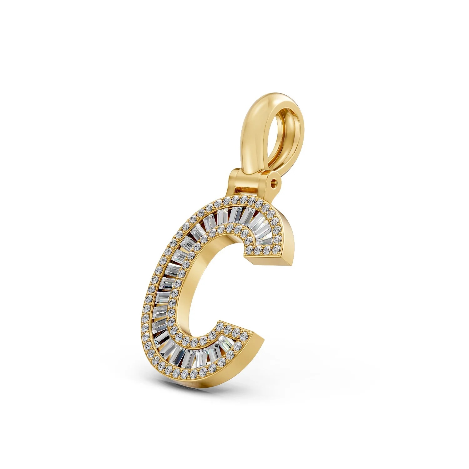 Personalized Gold Diamond Initial 