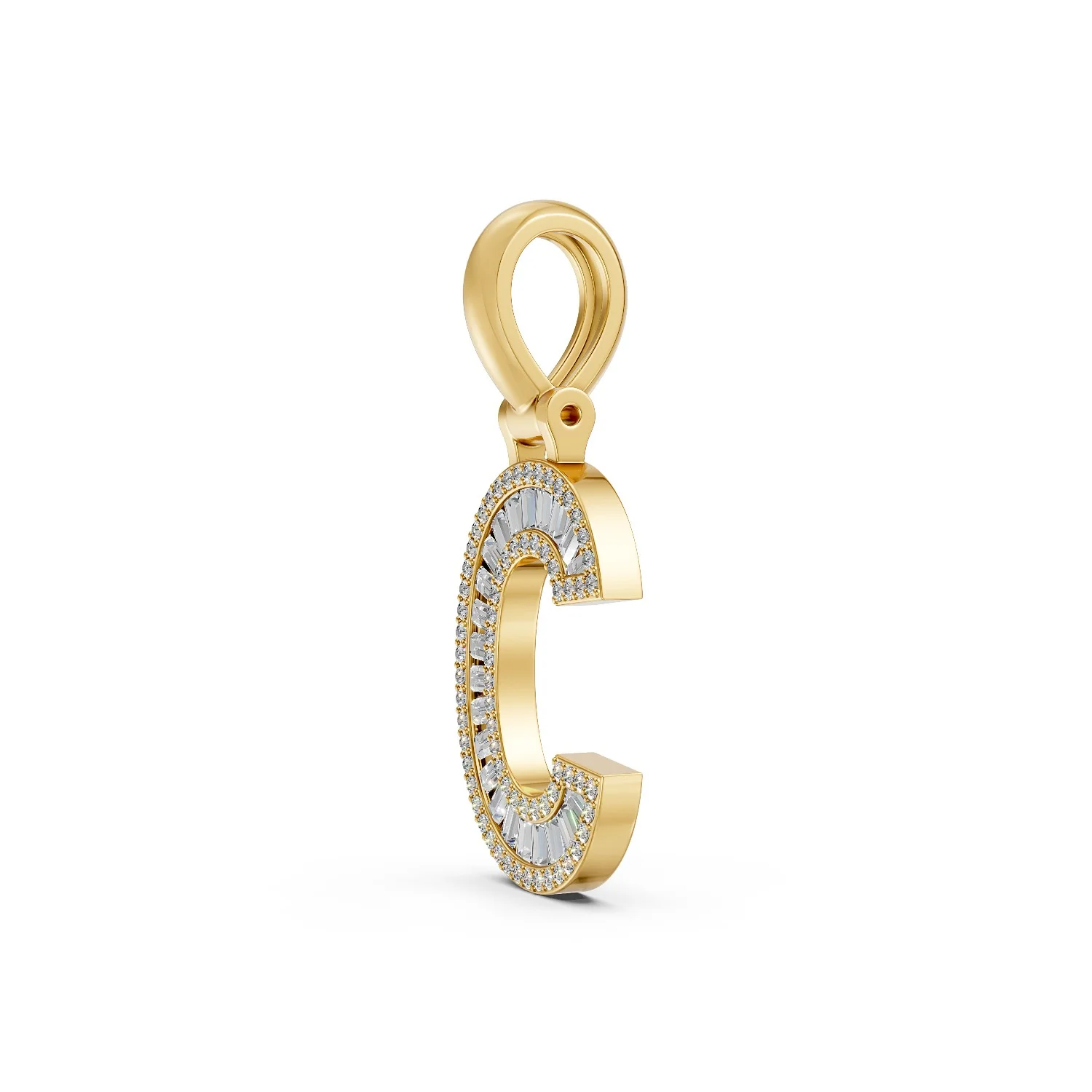 Personalized Gold Diamond Initial 