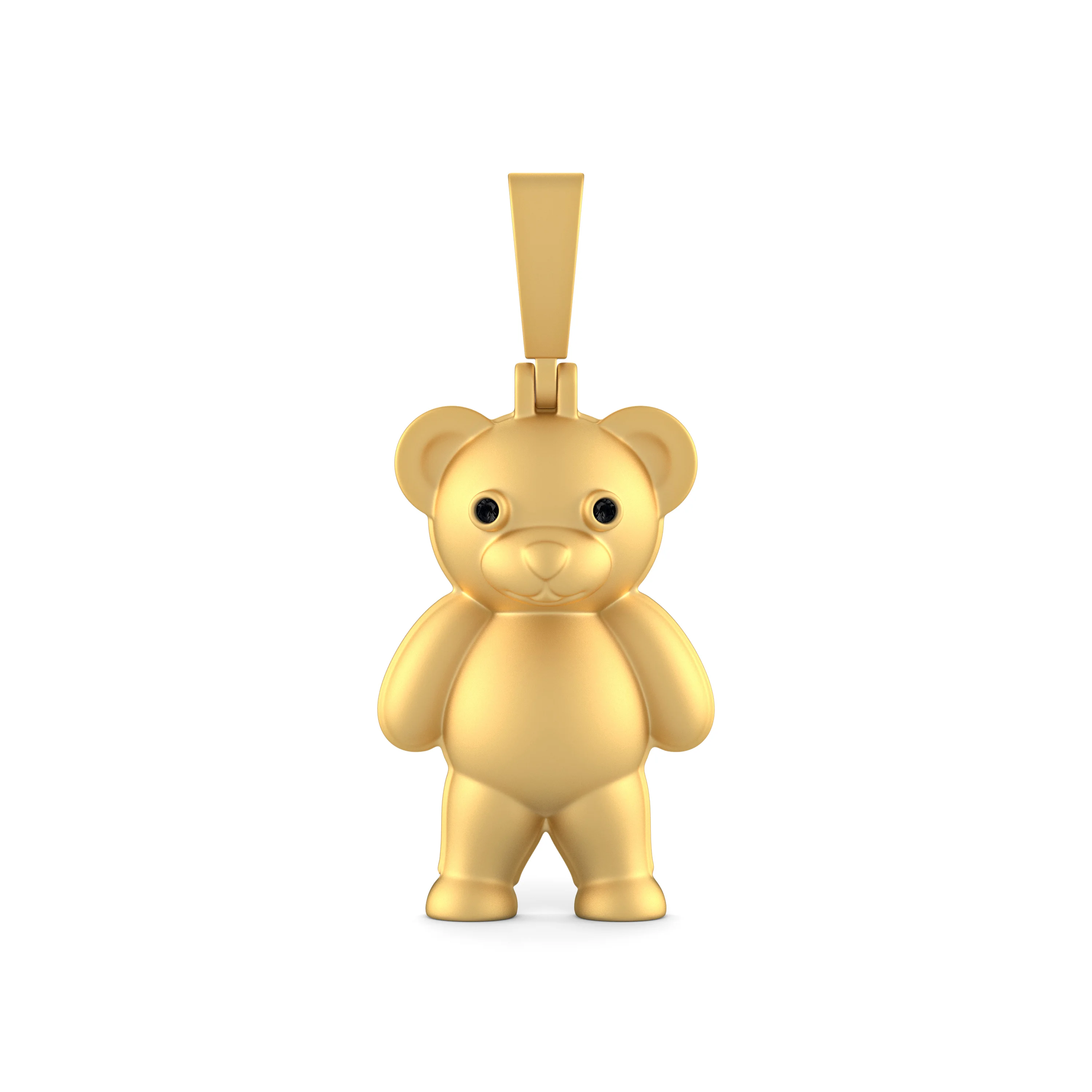 Teddy Bear Pendant With Diamond Accent in Eyes | Children jewelry