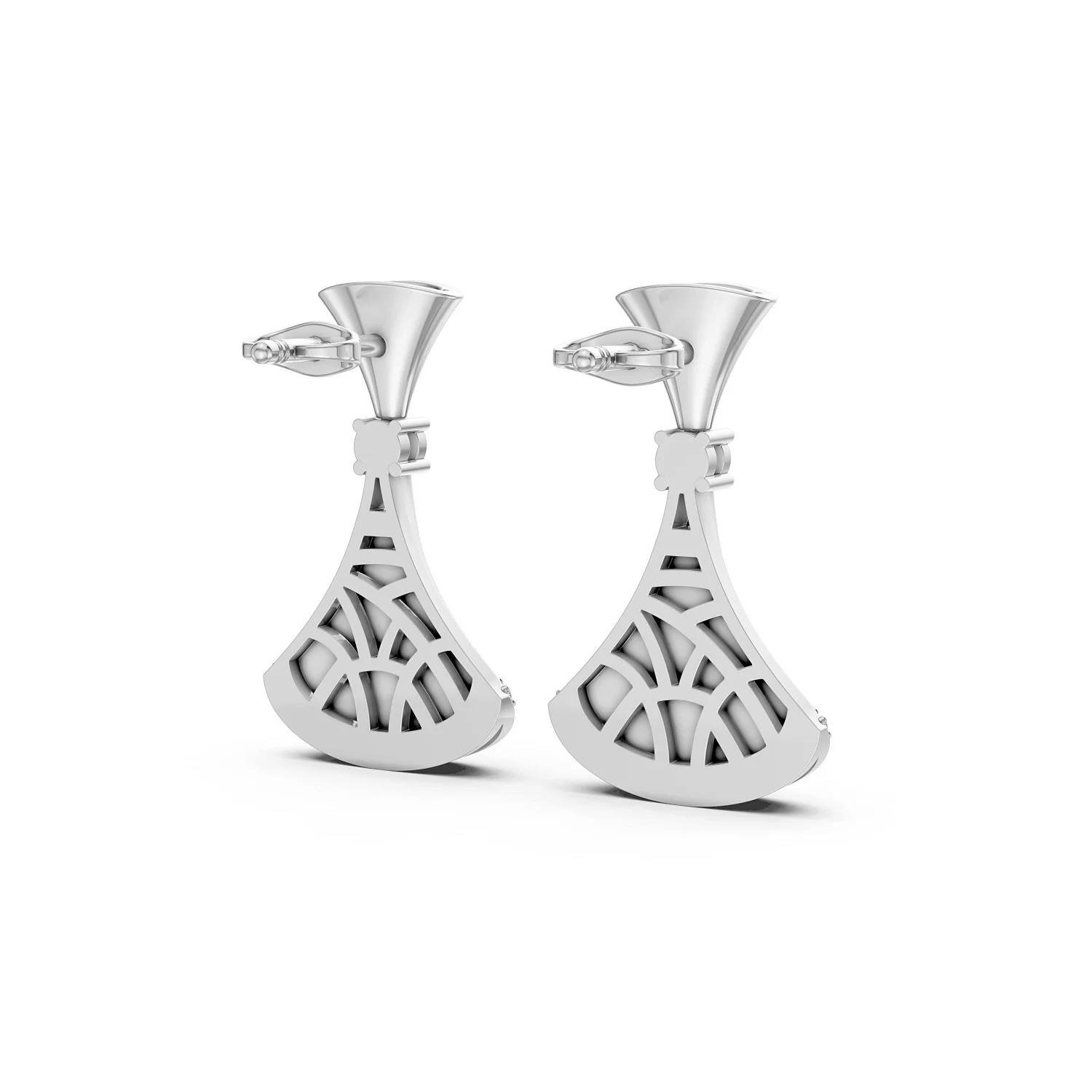 Solid Gold Mother of Pearl Diamond Stud Earring | Beach and Party Wear Jewelry