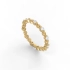 Solid Gold Stacked Ring with Natural Diamonds