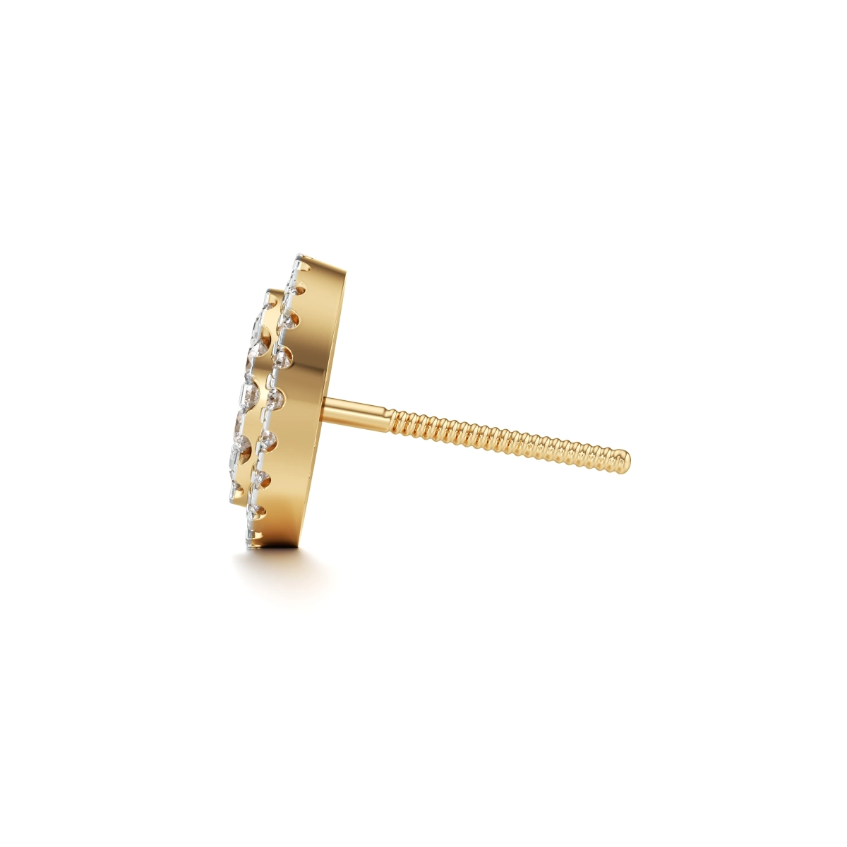 Captivating Discoid Diamond stud Earrings