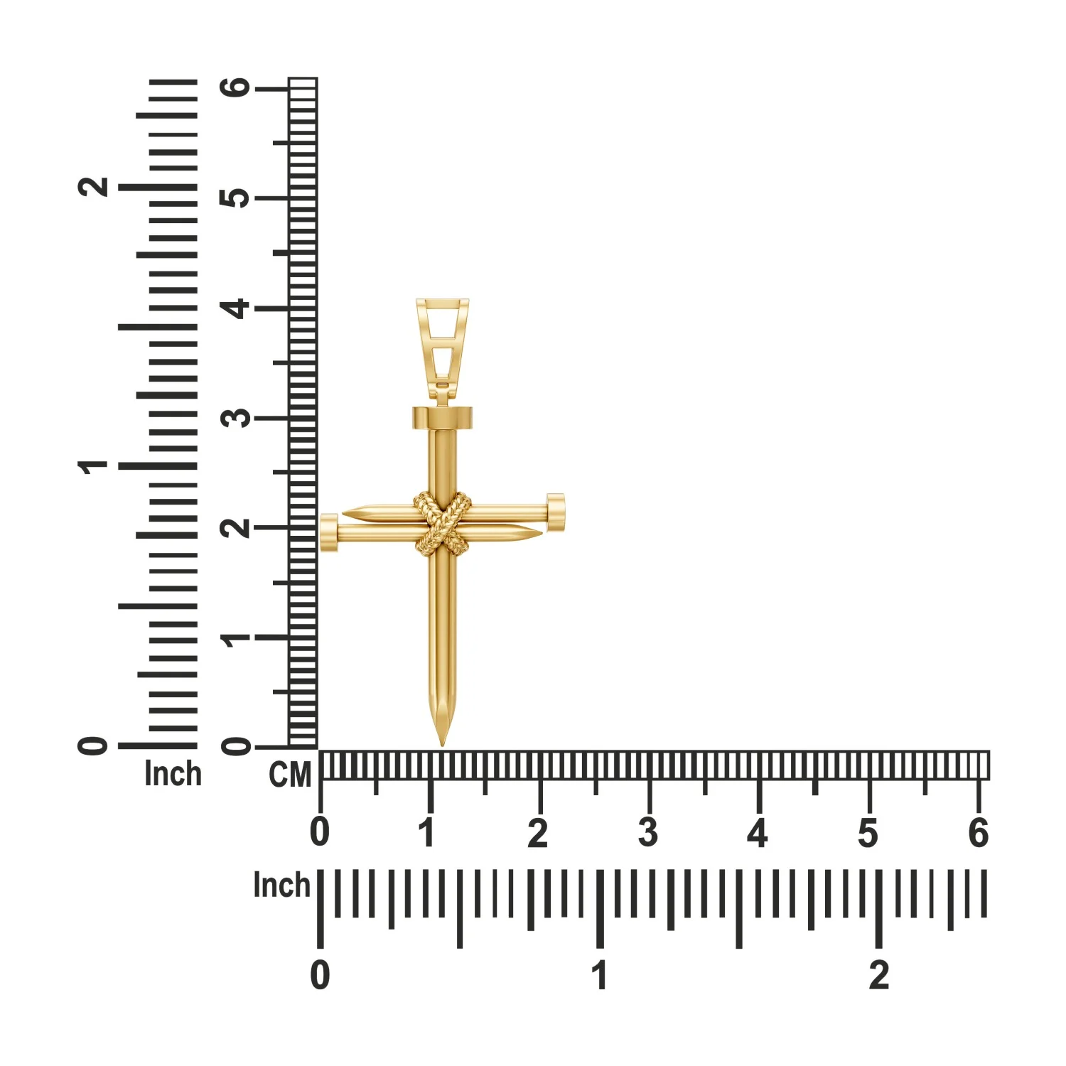 Modern Christian Cross Nail Pendant