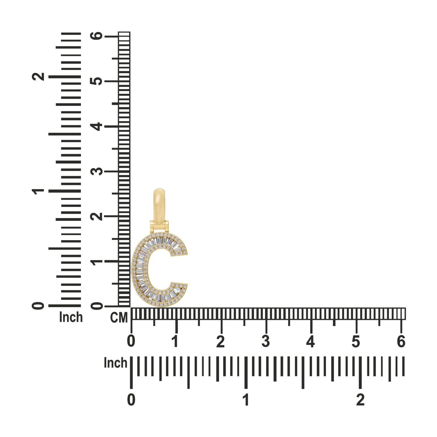 Personalized Gold Diamond Initial 