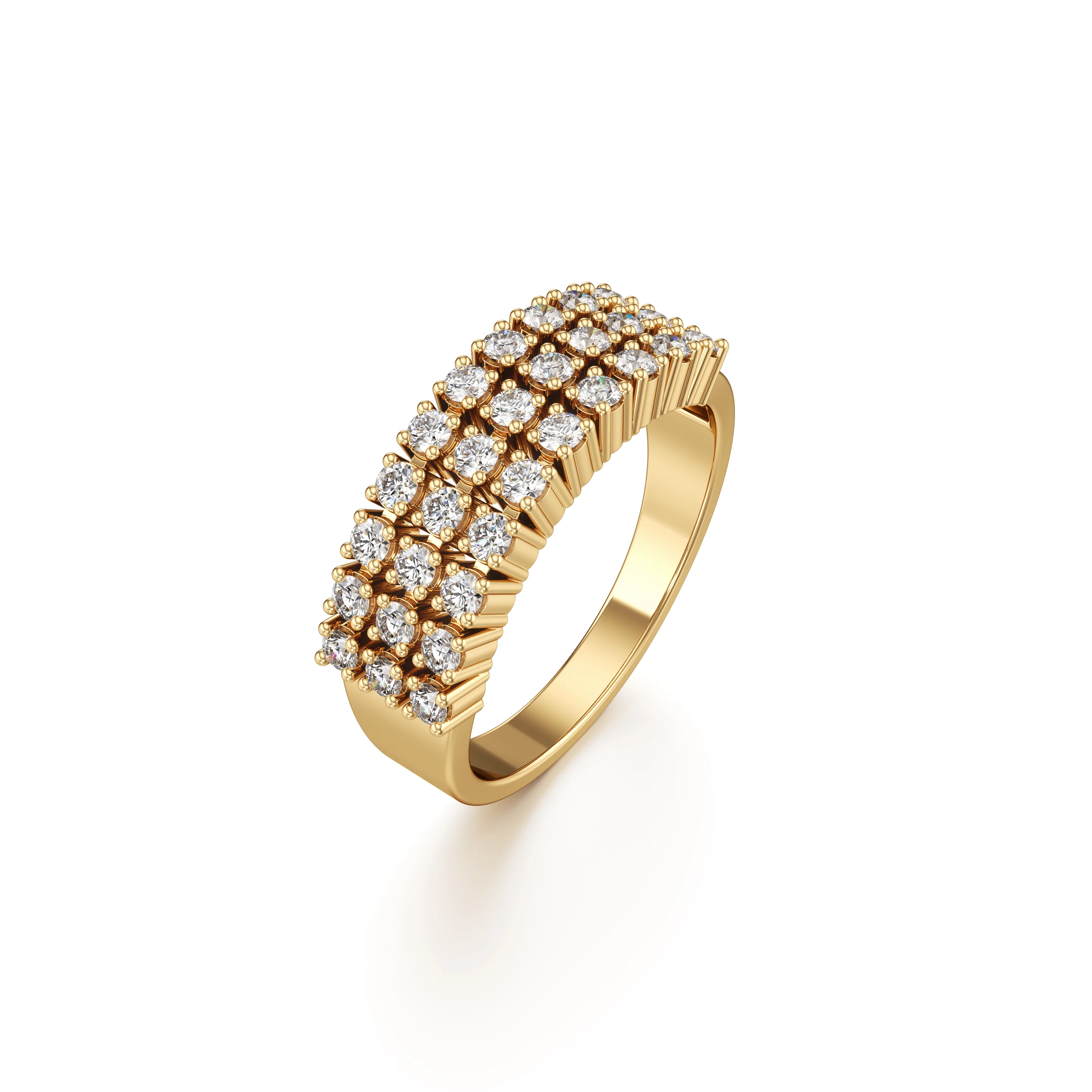 Multi Row 0.63 CT.T.W Diamond Wedding Ring For Women
