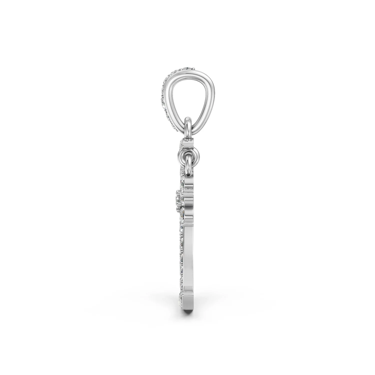 Solid Gold Moon & Star Pendant with Natural Diamonds – Celestial Trendy Charm for Women